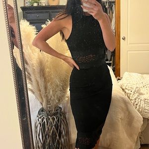 Two Piece Black Dress Set 👗💃🏻